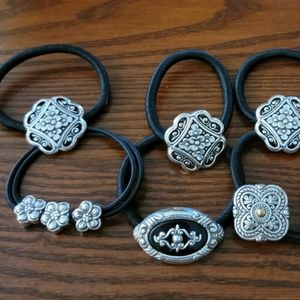 Lot of 7 Brighton Hair Ties Ponytail Holders